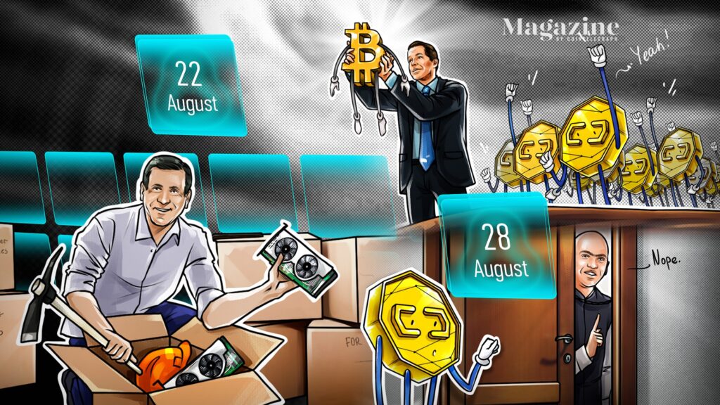 US Congress submits 18 crypto bills in 2021, Visa buys 0K CryptoPunk, MicroStrategy snaps up more BTC: Hodler’s Digest, Aug. 22-28