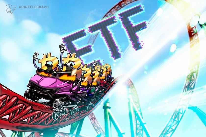 Bitcoin ETFs on rollercoaster as traditional funds pull in B in 2026