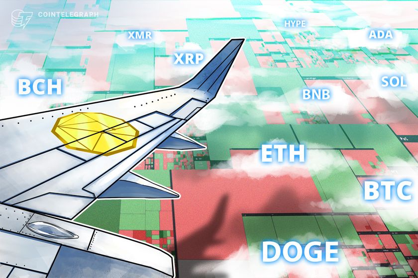 Price predictions 2/4: BTC, ETH, BNB, XRP, SOL, DOGE, ADA, BCH, HYPE, XMR