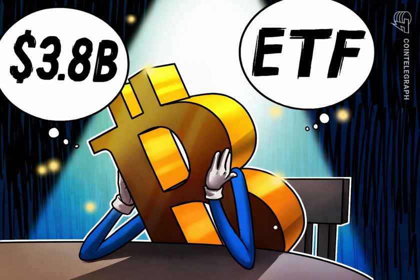 Spot Bitcoin ETFs record five weeks of net withdrawals, totaling .8B