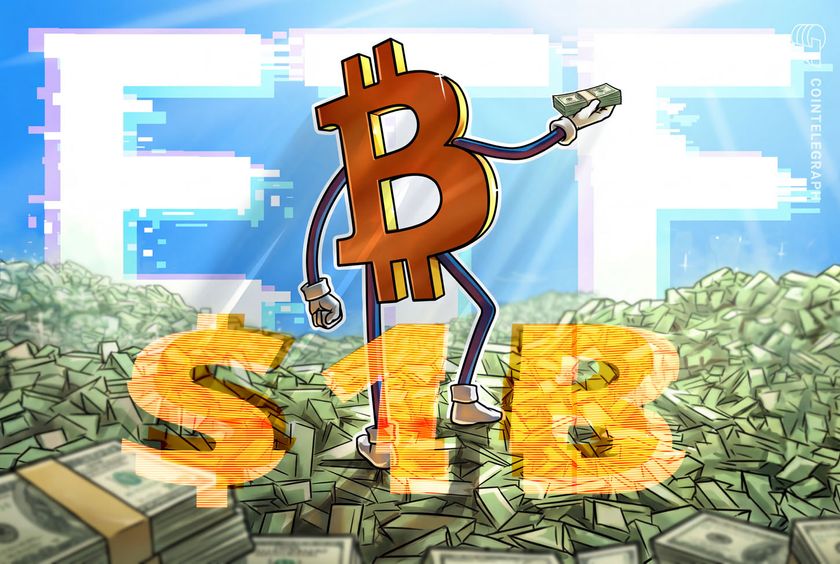 Spot Bitcoin ETFs attract nearly B in weekly inflows as risk sentiment improves