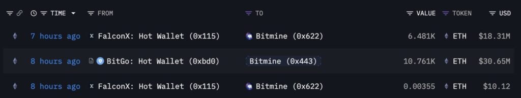 BitMine Buys 17,242 ETH as Ethereum Drops to 00: Is 00 in the Cards?