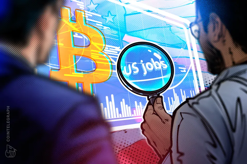 Bitcoin price tags .3K August high as low US jobs numbers cool Fed rate bets