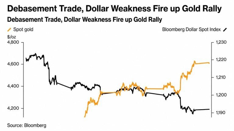 Gold Hits ,620 as Treasury Buybacks Reignite the Dollar Debasement Trade