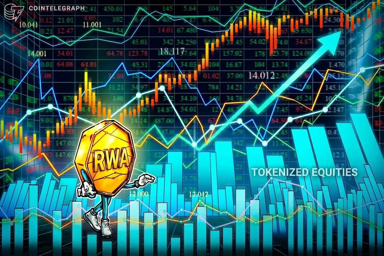 Tokenized stock transfer volume jumps 415% in 30 days to .5B