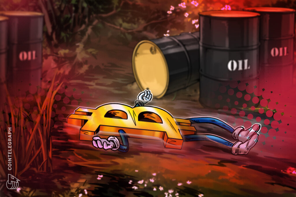 Bitcoin slides as Iran ceasefire collapse sees  oil on Hormuz blockade threats