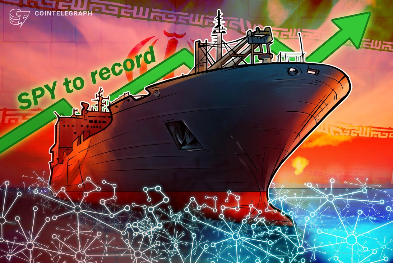 Bitcoin coils at K as Hormuz reopening timeline sends S&P 500 to T record