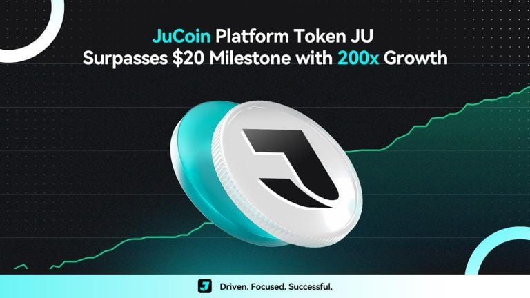 JuCoin Platform Token JU Surpasses  Milestone With 200x Growth