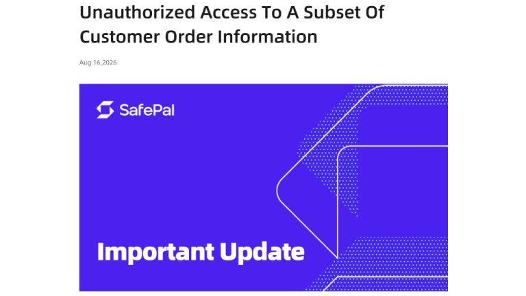 Data Breach Hits 39,798 Safepal Customers After Order Plugin Flaw